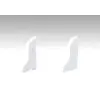 INTERIO Neutralne, białe zaślepki do profilowanej listwy przypodłogowej