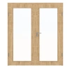 HÖRMANN Drzwi podwójne Dąb dziki Duradecor ProLine z przeszkleniem LA 27 z ościeżnicą