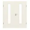 HÖRMANN Drzwi dwuskrzydłowe biel czysta RAL 9010 lakier ProLine z przeszkleniem LA 24 na środku z ościeżnicą
