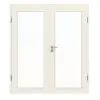 HÖRMANN Drzwi dwuskrzydłowe biel czysta RAL 9010 lakier ProLine z przeszkleniem LA 27 z ościeżnicą