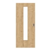 HÖRMANN Drzwi przesuwne z dzikiego dębu Duradecor ProLine z oknem LA 24 na środku