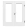 KILSGAARD Drzwi podwójne Typ 43 Uni Szary Lamikor z przeszkleniem z ościeżnicą