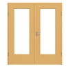 KILSGAARD Drzwi podwójne Typ 44 Buk lakierowany Fornir naturalny z przeszkleniem z ościeżnicą