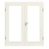 WESTAG drzwi dwuskrzydłowe Bretania typ 3004 lakier klasyczny biały RAL 9010 Westa z przeszkleniem z ościeżnicą