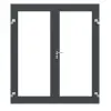 HÖRMANN zestaw drzwi wewnętrzne 2-skrzydłowe aluminium drzwi ramowe ES 50 z przeszkleniem LA-01 w tym ościeżnica blokowa