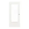 WESTAG drzwi przesuwne do pomieszczeń wilgotnych arctic biały A 222 RAL 9016 GetaLit HPL z przeszkleniem LA-DIN