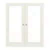 WESTAG dwuskrzydłowe drzwi przesuwne bretania Typ 3004 biały lakier z przeszkleniem