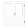 HÖRMANN drzwi dwuskrzydłowe biel ultramatowa Proline Concepto z przeszkleniem LA 7 z ościeżnicą