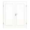 HÖRMANN drzwi dwuskrzydłowe biel ultramatowa Proline Concepto z przeszkleniem LA 8 z ościeżnicą