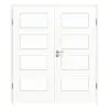 HÖRMANN drzwi dwuskrzydłowe biel ultramatowa Proline Concepto z przeszkleniem LA 9 z ościeżnicą
