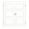 HÖRMANN drzwi 2-skrzydłowe biel ultramatowa Proline Concepto z przeszkleniem LA 11 z ościeżnicą