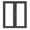 HÖRMANN drzwi dwuskrzydłowe ultramatowy antracyt Proline Concepto z przeszkleniem LA 27 z ościeżnicą