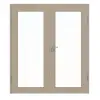 HÖRMANN drzwi 2-skrzydłowe ultramatowy taupe (kolor ciemnoszaro-brązowy) Proline Concepto z przeszkleniem LA 27 z ościeżnicą