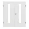 HÖRMANN drzwi dwuskrzydłowe biel lniana Proline Concepto z przeszkleniem LA 24 i ościeżnicą
