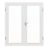 HÖRMANN Drzwi dwuskrzydłowe len biały Proline Concepto z przeszkleniem LA 27 z ościeżnicą