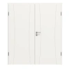 HÖRMANN Drzwi podwójne Groove 20 Białe lakierowane DesignLine z ościeżnicą
