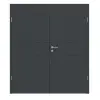 HÖRMANN drzwi dwuskrzydłowe Groove 29 szary antracytowy lakier DesignLine z ościeżnicą