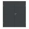 HÖRMANN Drzwi dwuskrzydłowe Groove 50 antracytowe szare lakier DesignLine z ościeżnicą