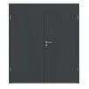 HÖRMANN drzwi dwuskrzydłowe Groove 51 szary antracytowy lakier DesignLine z ościeżnicą
