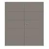 HÖRMANN drzwi dwuskrzydłowe Groove 15 taupe RAL 7048 lakier DesignLine z ościeżnicą