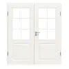 HÖRMANN Drzwi podwójne Carolina 1, biały lakier, ClassicLine, z przeszkleniem LA szprosy 2/3 z ościeżnicą