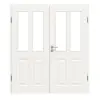 HÖRMANN drzwi dwuskrzydłowe Carolina 2 biały lakier ClassicLine z przeszkleniem LA 1 z ościeżnicą