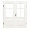 HÖRMANN drzwi dwuskrzydłowe Carolina 4 biały lakier ClassicLine z przeszkleniem LA szprosy 2/3 z ościeżnicą