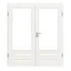 HÖRMANN drzwi dwuskrzydłowe Carolina 5 biały lakier ClassicLine z przeszkleniem LA 3 z ościeżnicą