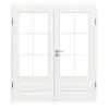 HÖRMANN drzwi dwuskrzydłowe Carolina 5 biały lakier ClassicLine z przeszkleniem LA 3 szprosy 2/3 z ościeżnicą