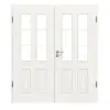 HÖRMANN Drzwi dwuskrzydłowe Georgia 4, biały lakier, ClassicLine, z przeszkleniem LA szpros 1/3 z ościeżnicą