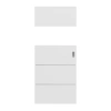 HÖRMANN Drzwi przesuwne Pure 2 Bütte Białe Duradecor DesignLine z poziomym przeszkleniem z lisą Steel 80