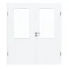CLASSEN drzwi dwuskrzydłowe białe struktura CPL 4.2 z przeszkleniem z ościeżnicą