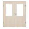 CLASSEN drzwi 2-skrzydłowe akacja jasna CPL 4.2 z przeszkleniem i ościeżnicą
