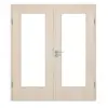 CLASSEN drzwi dwuskrzydłowe akacja jasna CPL 4.3 z przeszkleniem z ościeżnicą