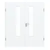 CLASSEN drzwi dwuskrzydłowe białe struktura CPL 4.4 z przeszkleniem z ościeżnicą