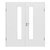 HÖRMANN Drzwi podwójne Bütte Biały Duradecor ProLine z przeszkleniem LA 24 po stronie zamka z ościeżnicą
