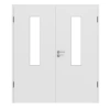 HÖRMANN Drzwi podwójne Bütte Biały Duradecor ProLine z przeszkleniem LA 4 centralnie z ościeżnicą