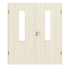 HÖRMANN Drzwi podwójne Szczotkowana Pinia Duradecor ProLine z przeszkleniem LA 4 centralnie z ościeżnicą
