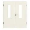 HÖRMANN Drzwi dwuskrzydłowe biel czysta RAL 9010 lakier ProLine z przeszkleniem LA 4 na środku z ościeżnicą