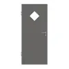 HÖRMANN drzwi wewnętrzne szary stalowy RAL 7037 Duradecor ProLine z przeszkleniem LA 6 romb