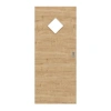 HÖRMANN Drzwi przesuwne z dzikiego dębu w poziomie Duradecor ProLine z przeszkleniem LA 6 romb