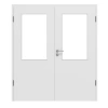 HÖRMANN Drzwi podwójne Bütte Biały Duradecor ProLine z przeszkleniem LA 7 z ościeżnicą