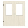 HÖRMANN Drzwi podwójne z szczotkowanej sosny Duradecor ProLine z przeszkleniem LA 7 z ościeżnicą