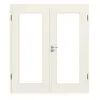 HÖRMANN Drzwi dwuskrzydłowe biel czysta RAL 9010 lakier ProLine z przeszkleniem LA 8 z ościeżnicą