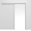 JELD-WEN system drzwi przesuwnych na ścianie szary biały Optima DuriTop CPL z ościeżnicą