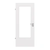 JELD-WEN Drzwi do pomieszczeń wilgotnych Szary Biały HPL-Primata z przeszkleniem LÖ-23