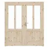 RADEX drzwi dwuskrzydłowe typ 6002-04-LA2 drewno lite sosna wraz z ościeżnicą