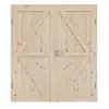 RADEX Drzwi podwójne loft II z sosny litej z ościeżnicą
