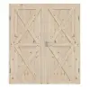 RADEX Drzwi podwójne Loft XX z sosny litej z ościeżnicą