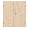 RADEX Drzwi podwójne Loft II z litego drewna świerkowego z ościeżnicą